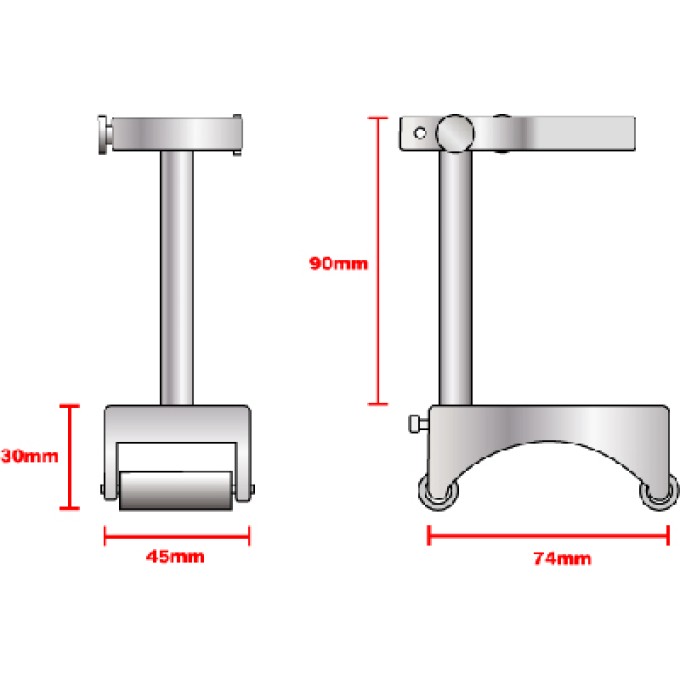 MS-W1 Stand culisant pentru suprafete plate sau cilindrice